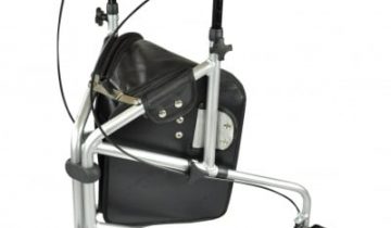 Aluminium 3-wiel rollator blauw licht en wendbaar