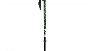 Flexyfoot wandelstok met kurken handvat - zwart