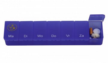 Pillendoos 1 week - transparant blauw FR