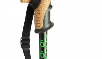 Flexyfoot wandelstok met kurken handvat - opvouwbaar zwart