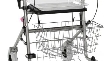 Premis - Rollator Provo Appelgroen - Inclusief mandje, dienblad en stokkenbakhouder. Zit breedte 43 cm