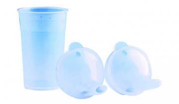 Comforthulpmiddelen Drinkbekerset met lange tuitdeksels - transparant