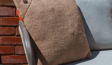 Cozy warmtekussen - Duurzaam & Draadloos - Infrarood - 45x45 cm - Beige - Woolly - Grote Batterij