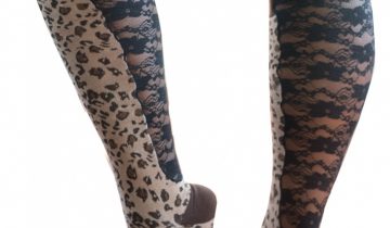 Luipaard met kanten panel (zwart) - 41 - 43 - Xpandasox