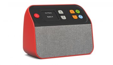 BBrain Muziekspeler - DAB+ Radio voor senioren - Aanpasbaar bedieningspaneel - Dementie radio - Muziekspeler met USB - Okergeel