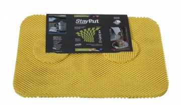 Isagi StayPut 6 stuks beige anti-slip Placemats en Onderzetters