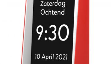 Sprekende kalenderklok van BBrain Rood