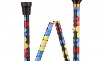 Opvouwbare wandelstok - Etched Black 76 - 89 cm