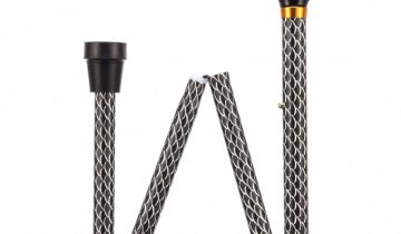Opvouwbare wandelstok - Etched Black 76 - 89 cm