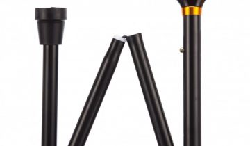 Opvouwbare wandelstok zwart 79 – 89 cm