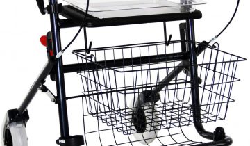Premis - Rollator Provo Appelgroen - Inclusief mandje, dienblad en stokkenbakhouder. Zit breedte 43 cm