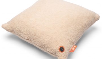 Cozy warmtekussen - Duurzaam & Draadloos - Infrarood - 45x45 cm - Beige - Woolly - Grote Batterij