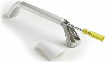 SecuCare Wandbeugel - 400mm greep blank geanodiseerd kap - wit mat - 8010.401.01