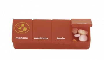 Pillendoos 1 dag - 4 vaks transparant blauw FR