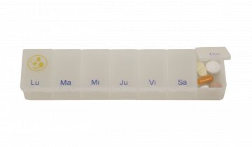 Pillendoos 1 week - transparant blauw FR