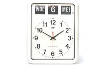 Twemco BQ12A - Klok - Rechthoekig - Kunststof - 7.5x38 cm - Wit