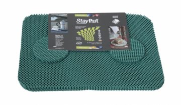 Isagi StayPut 6 stuks beige anti-slip Placemats en Onderzetters