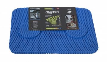 Isagi StayPut 6 stuks beige anti-slip Placemats en Onderzetters