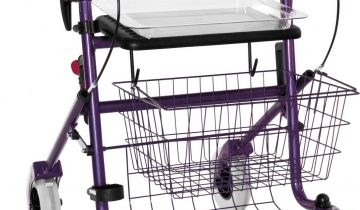 Premis - Rollator Provo Appelgroen - Inclusief mandje, dienblad en stokkenbakhouder. Zit breedte 43 cm