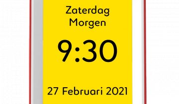 Sprekende kalenderklok van BBrain Rood