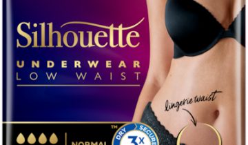 TENA Silhouette Normal Low Waist - L - Zwart - 9 stuks