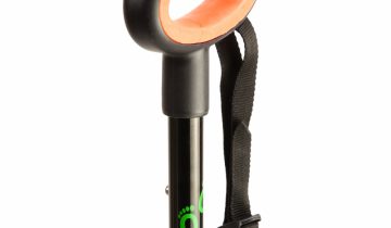 Flexyfoot wandelstok met ovalen handvat - opvouwbaar zwart