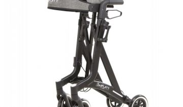 Able2 Saturn lichtgewicht rollator voor binnen en buiten mat-zwart
