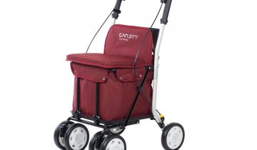 Lett800 rollator boodschappenwagen grijs met zitje