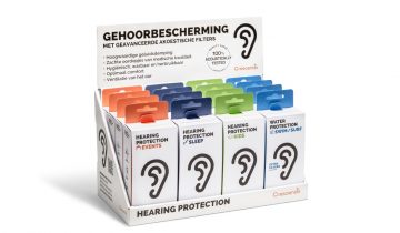 Crescendo Travel Gehoorbescherming - Oordoppen voor reizen en vliegen - 2 maten oordopjes - Speciale Membraanfilters - Nederlands product - SNR 15dB - Gelijkmatige demping - Zacht en comfortabel – Met opbergetui - Medische kwaliteit oordoppen