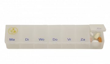 Pillendoos 1 week - transparant blauw FR