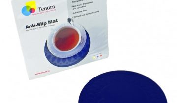 Anti-slip matten rond - 14 cm blauw - Able2