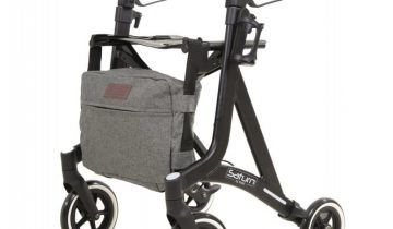 Able2 Saturn lichtgewicht rollator voor binnen en buiten mat-zwart
