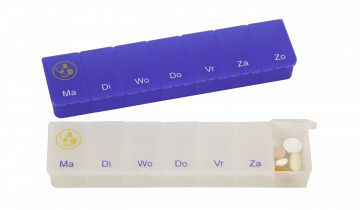 Pillendoos 1 week - transparant blauw FR