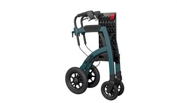 Rollz Motion Performance rollator en rolstoel in 1 voor buiten en oneffen terrein met rolstoelpakket en tas onder stoel - groen