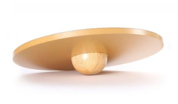 Wobble bord hout 40 cm, kanteling 16 graden