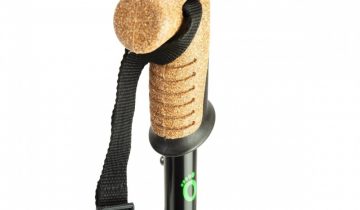 Flexyfoot wandelstok met kurken handvat - zwart