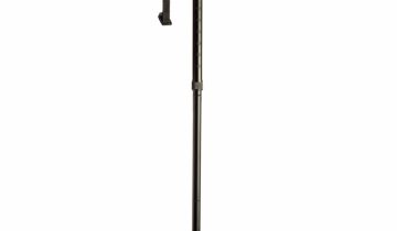 Flexyfoot wandelstok met ovalen handvat - opvouwbaar zwart
