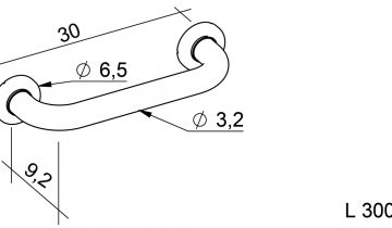Wandbeugel RVS - 45 cm