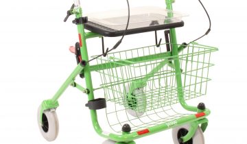 Premis - Rollator Provo Appelgroen - Inclusief mandje, dienblad en stokkenbakhouder. Zit breedte 43 cm