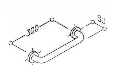 Inox Care RVS steungreep - 40 cm