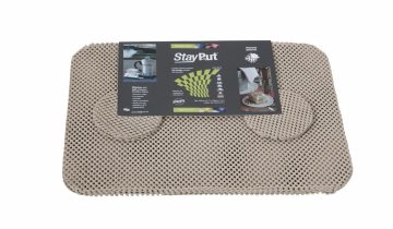 Isagi StayPut 6 stuks beige anti-slip Placemats en Onderzetters