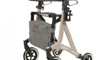 Able2 Saturn lichtgewicht rollator voor binnen en buiten mat-zwart