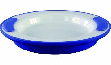 Warmhoudbord - wit- blauw - Ornamin