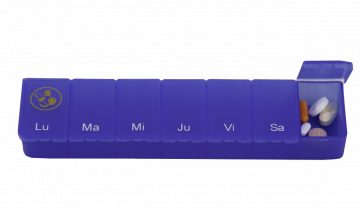 Pillendoos 1 week - transparant blauw FR