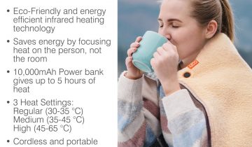 Cozy Jorv warmtedeken / stoelkleed- 10000mah - beige