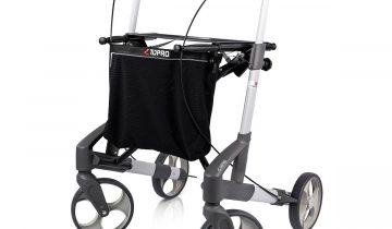 TOPRO Troja Original lichtgewicht rollator voor binnen en buiten Medium, zilver