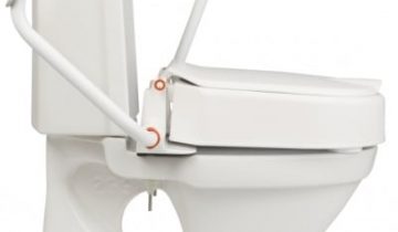 Hi Loo toiletverhoger vast met armleuning - hoogte 6 cm - Etac