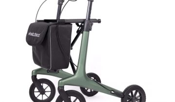WheelzAhead Carbon All-In carbon rollator compleet en lichtgewicht Matt British Green Large