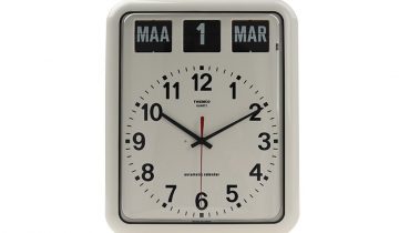 Twemco BQ12A - Klok - Rechthoekig - Kunststof - 7.5x38 cm - Wit