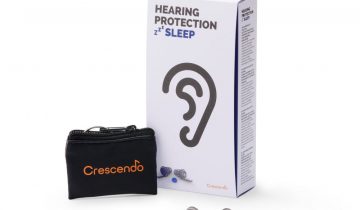 Crescendo Travel Gehoorbescherming - Oordoppen voor reizen en vliegen - 2 maten oordopjes - Speciale Membraanfilters - Nederlands product - SNR 15dB - Gelijkmatige demping - Zacht en comfortabel – Met opbergetui - Medische kwaliteit oordoppen